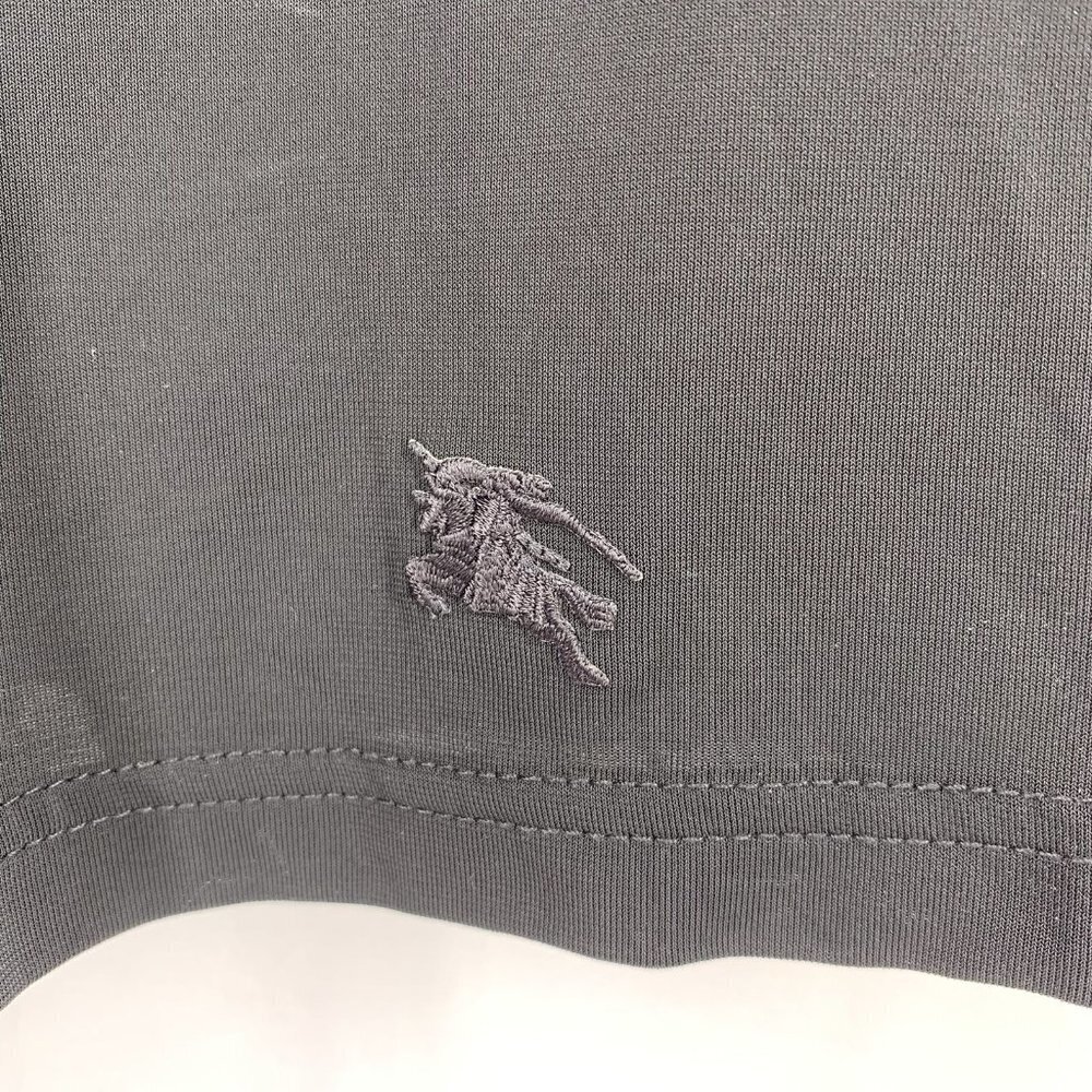 Burberry Black Stretch Jersey Long Sleeve V-Neck Tunic Top Size Small - Picture 3 of 9